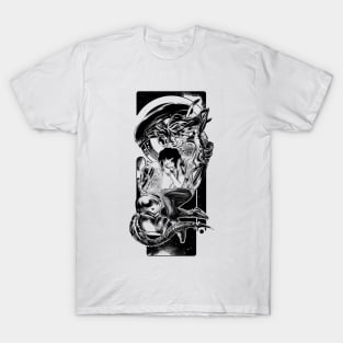 Goodnight Newt | Black and White T-Shirt